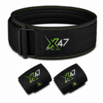 X-47 4inch Nylon Weightlifting Belt with Free (Wrist Wraps Pair)