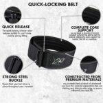 X-47 4inch Nylon Weightlifting Belt with Free (Wrist Wraps Pair) - Image 2