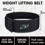 X-47 4inch Nylon Weightlifting Belt with Free (Wrist Wraps Pair) - Image 4