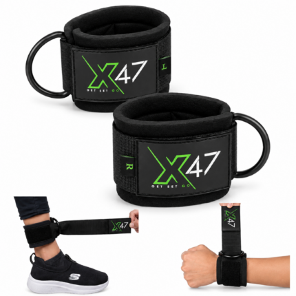 X-47 Pair of Ankle Strap Cuff Cable Attachments for Wrist & Ankle