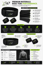 X-47 4inch Nylon Weightlifting Belt with Free (Wrist Wraps Pair) - Image 10
