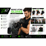 X-47 Pair of Weight Lifting Gloves for Men & Women - Image 4