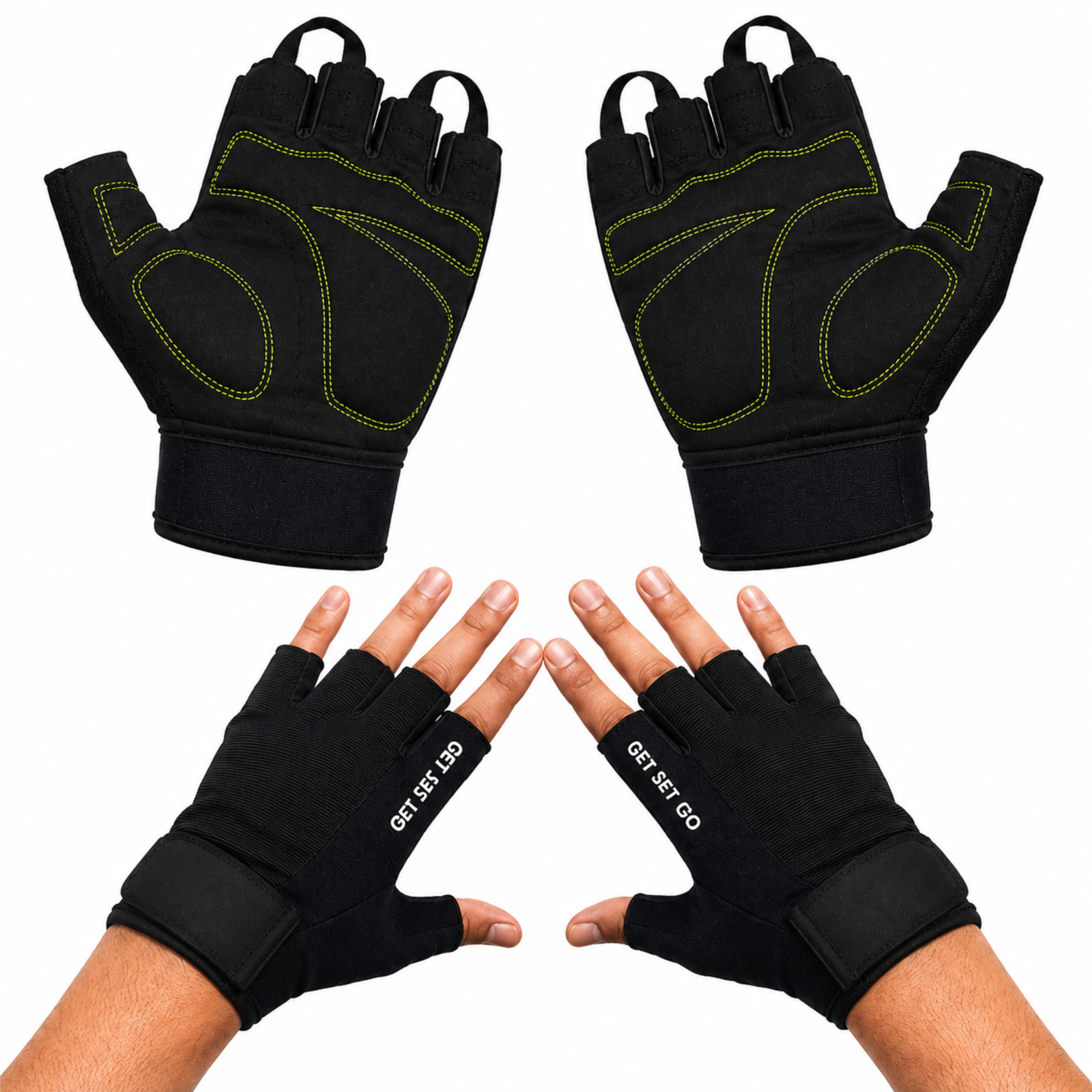 Gym gloves (9) X-47 Pair of Weight Lifting Gloves for Men & Women - Image 1