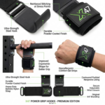 X-47 Pair of Weight Lifting Hooks with Wrist Straps for Men & Women - Image 3