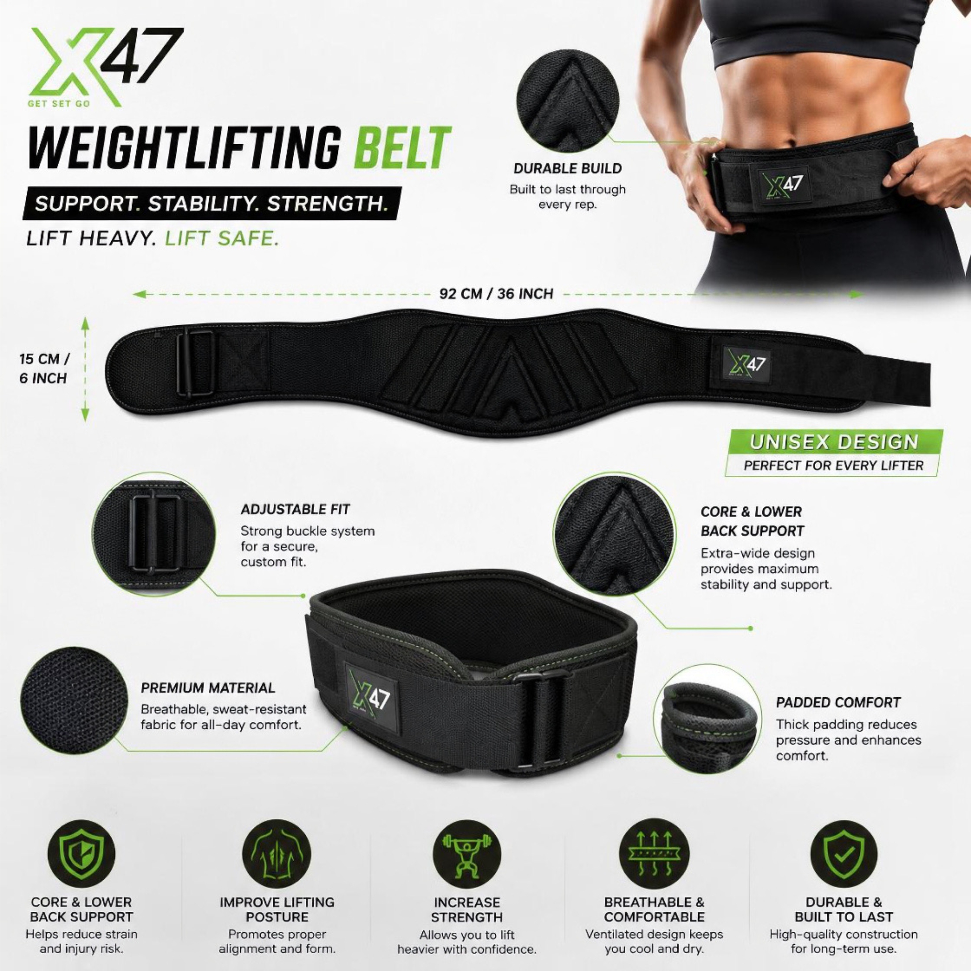 V Model Neoprene Belt